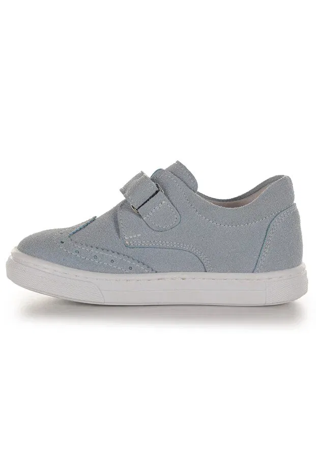 Детские повседневные туфли для мальчиков на липучке Richie velcro first step daily baby boy casual shoes Kiko Kids, Baby Blue — фото 4