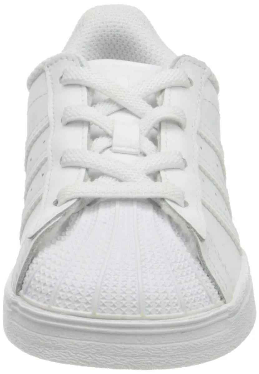 Детские кроссовки для мальчиков с принтом Superstar El I Adidas, White Blue Pink — фото 2
