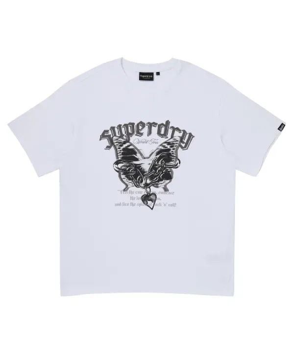Футболка с принтом бабочка Superdry, белый