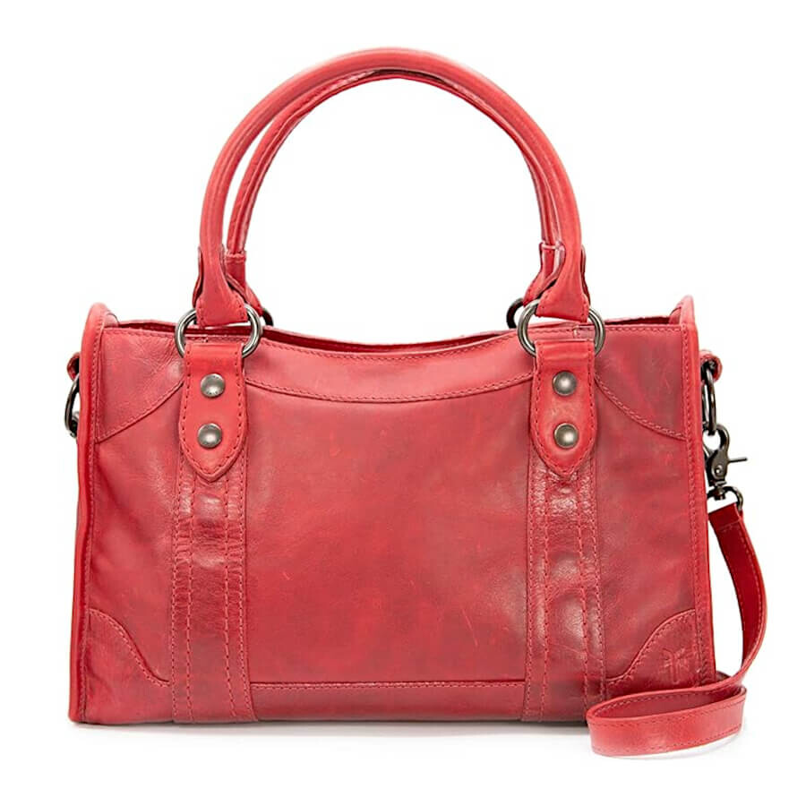 

Кожаная сумка Frye Melissa Zip Satchel, красный