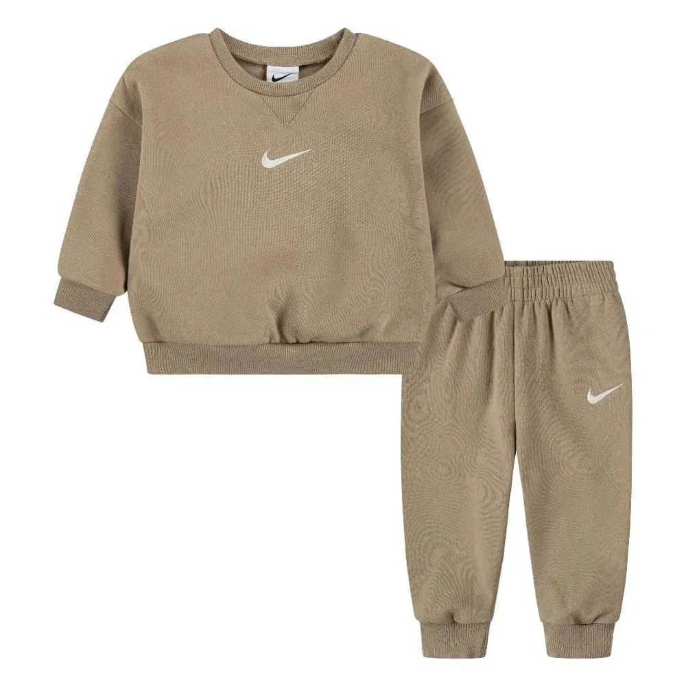 Комплект из флисовой кофты и носков Nike, бежевый