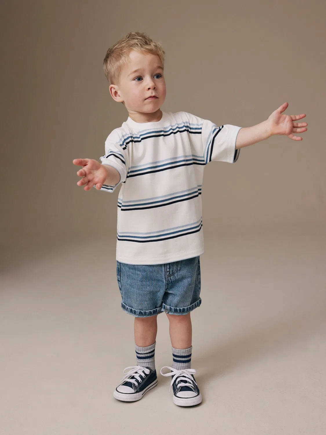 Шорты джинсовые Mid Blue Denim Next, синий — фото 2