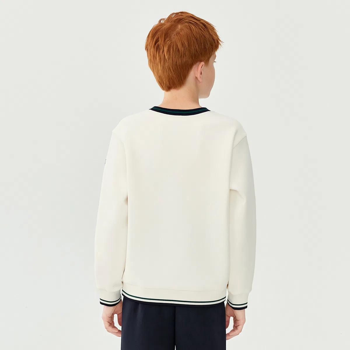 Детский свитшот с круглым вырезом FILA KIDS, Steam White — фото 3