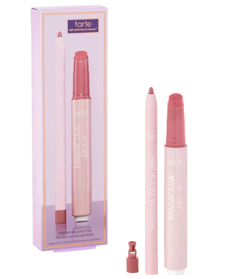 Tarte Набор из 2 предметов: карандаш для губ и бальзам для губ Maracuja Juicy Lip Rose