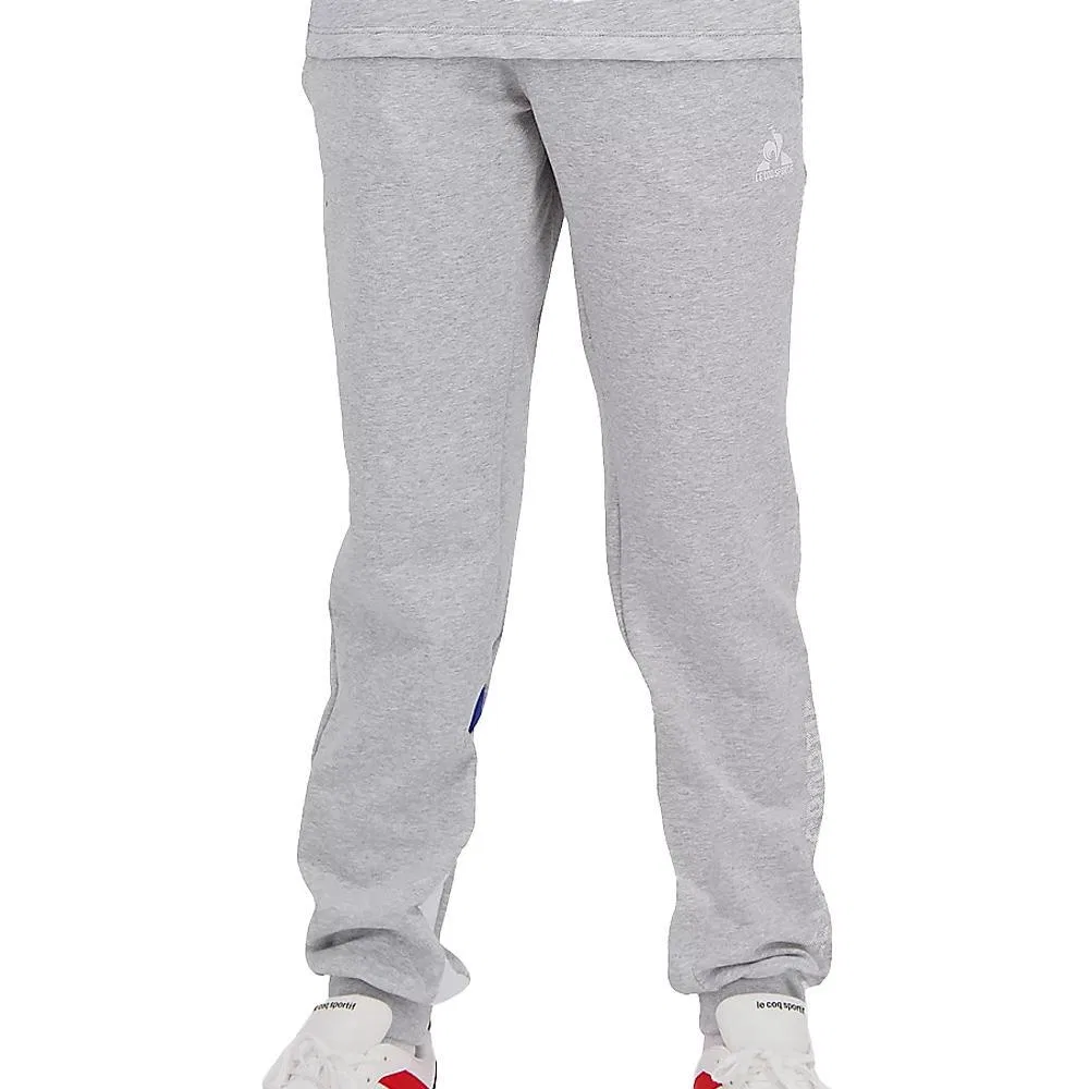 Детские спортивные штаны для мальчиков с эластичным поясом Le Coq Sportif Mini, Grau / Hellgrau — фото 2