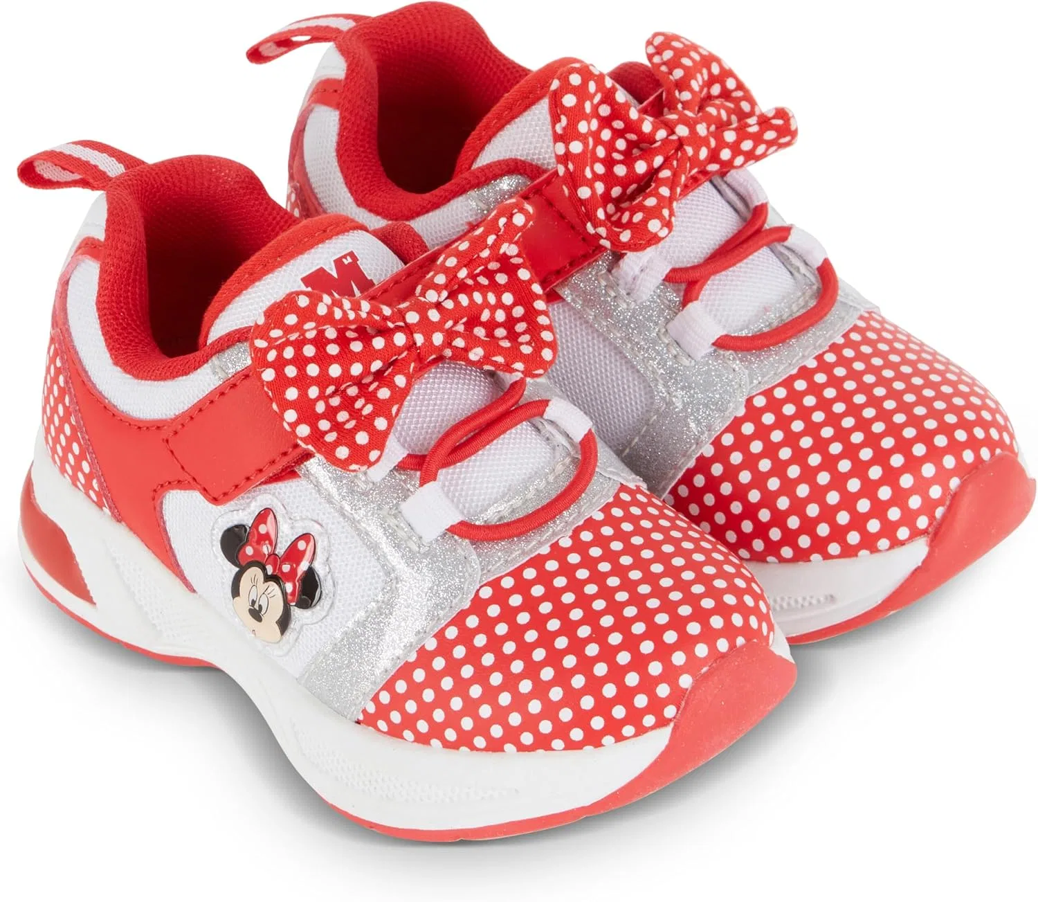 Детские кроссовки для девочек с принтом Minnie Mouse Disney, Red