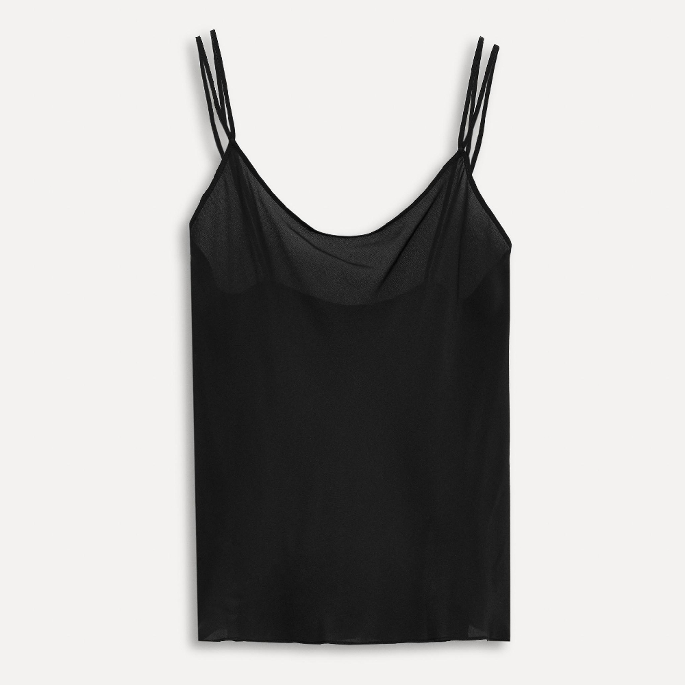 

Топ Zara Silk Camisole 50th Anniversary, черный