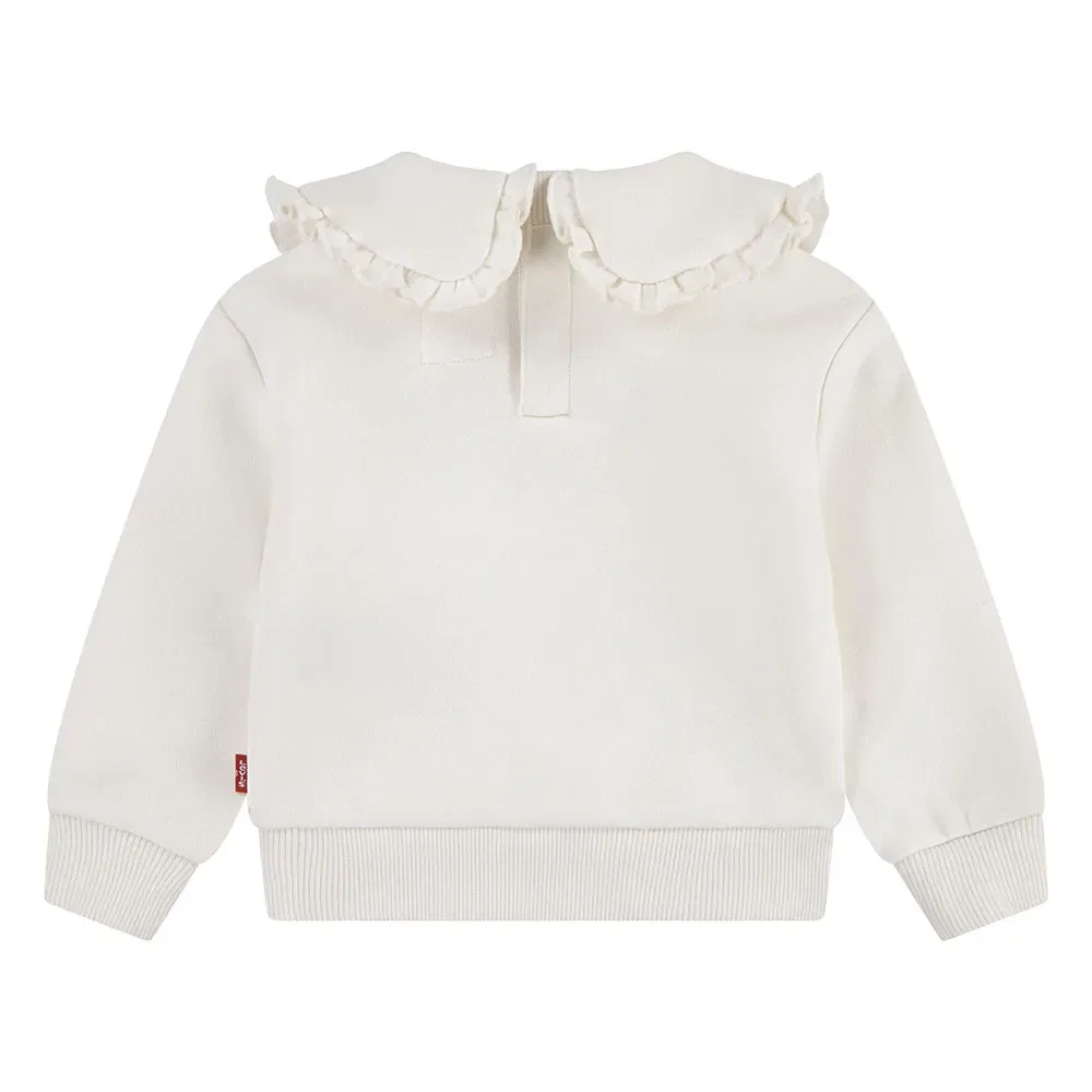 Детский свитшот для девочек с воланами Levi's Ruffle Crew, White — фото 2