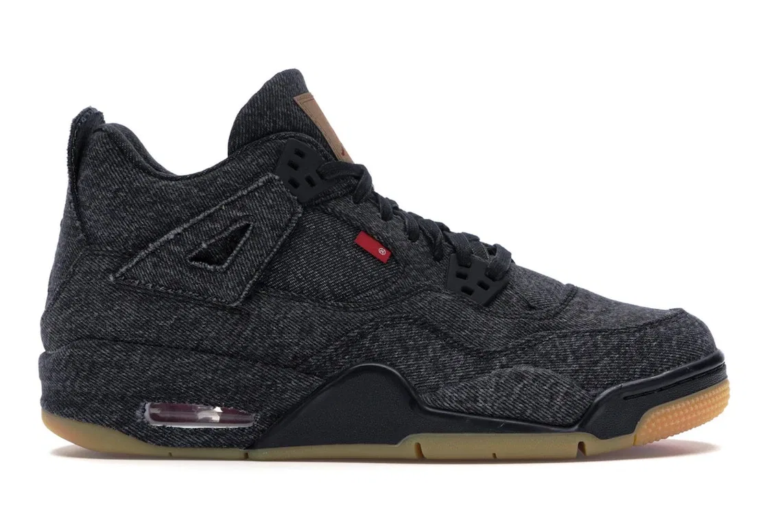 Детские кеды Lifestyle Jordan 4 Retro Jordan, Black/Black-Black