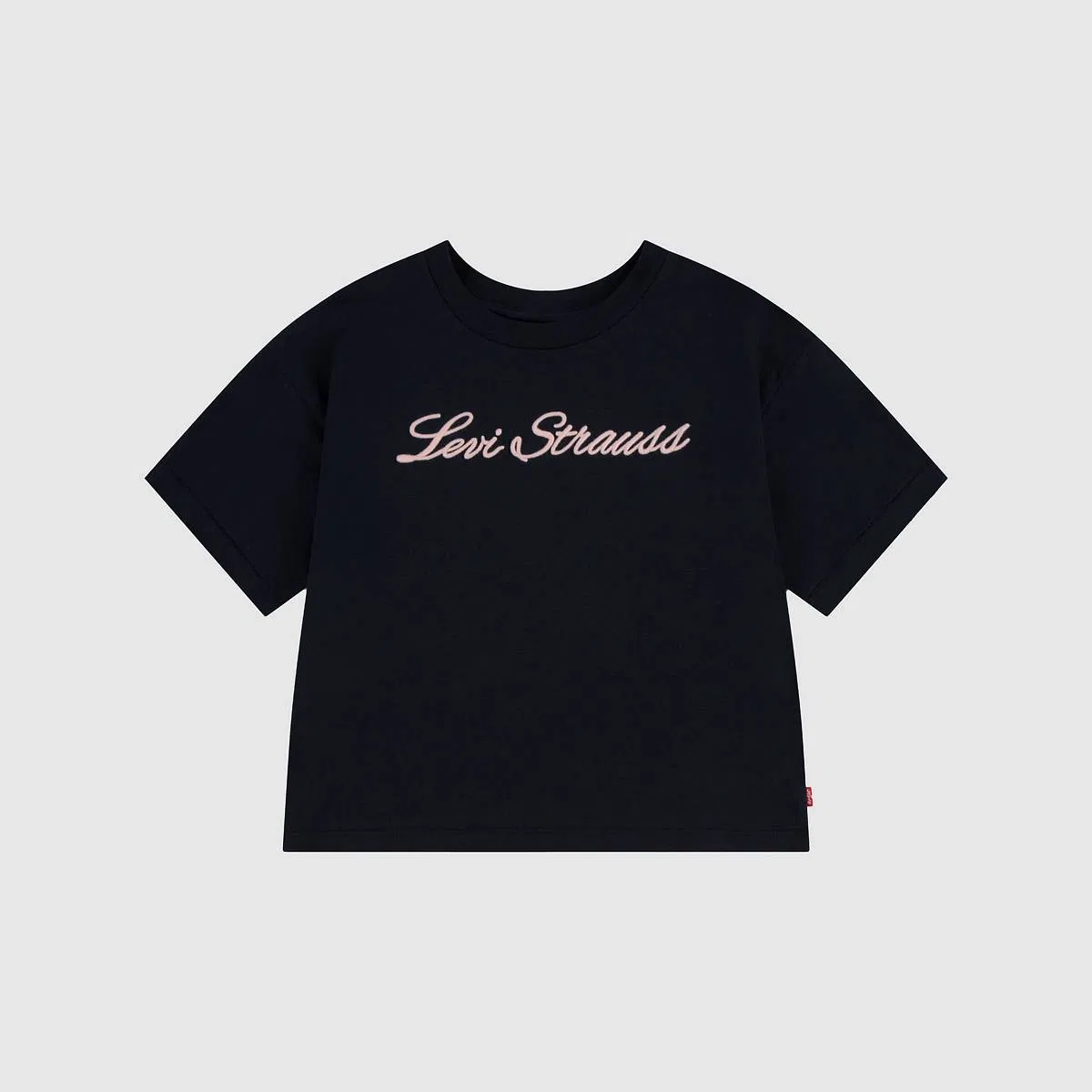 Футболка с надписью «Встреча и приветствие» для девочек 7-16 лет Levi's, Black - Charcoal