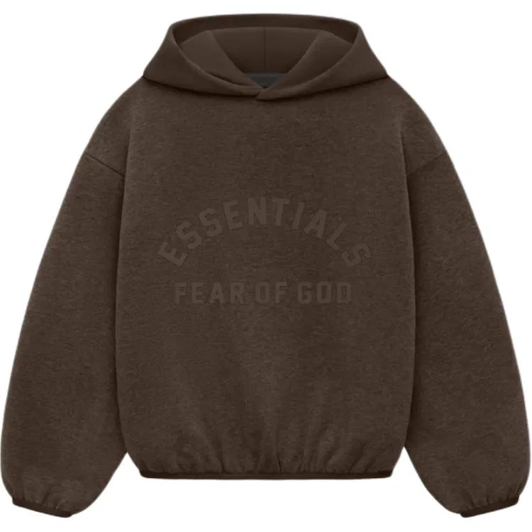 Детское худи из нейлонового флиса Fear Of God Essentials, Cedar Wood/Wood/Heather Wood
