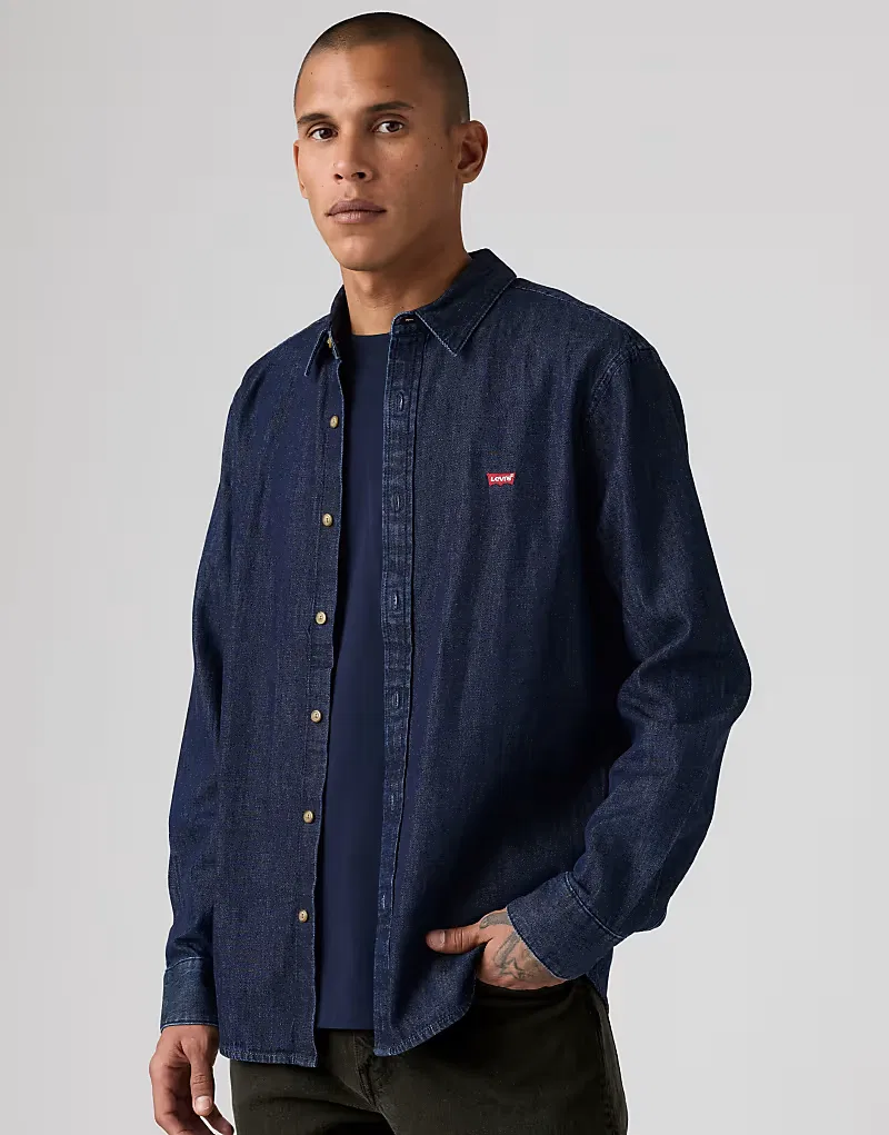 Классическая рубашка Levi's Battery, синий — фото 4