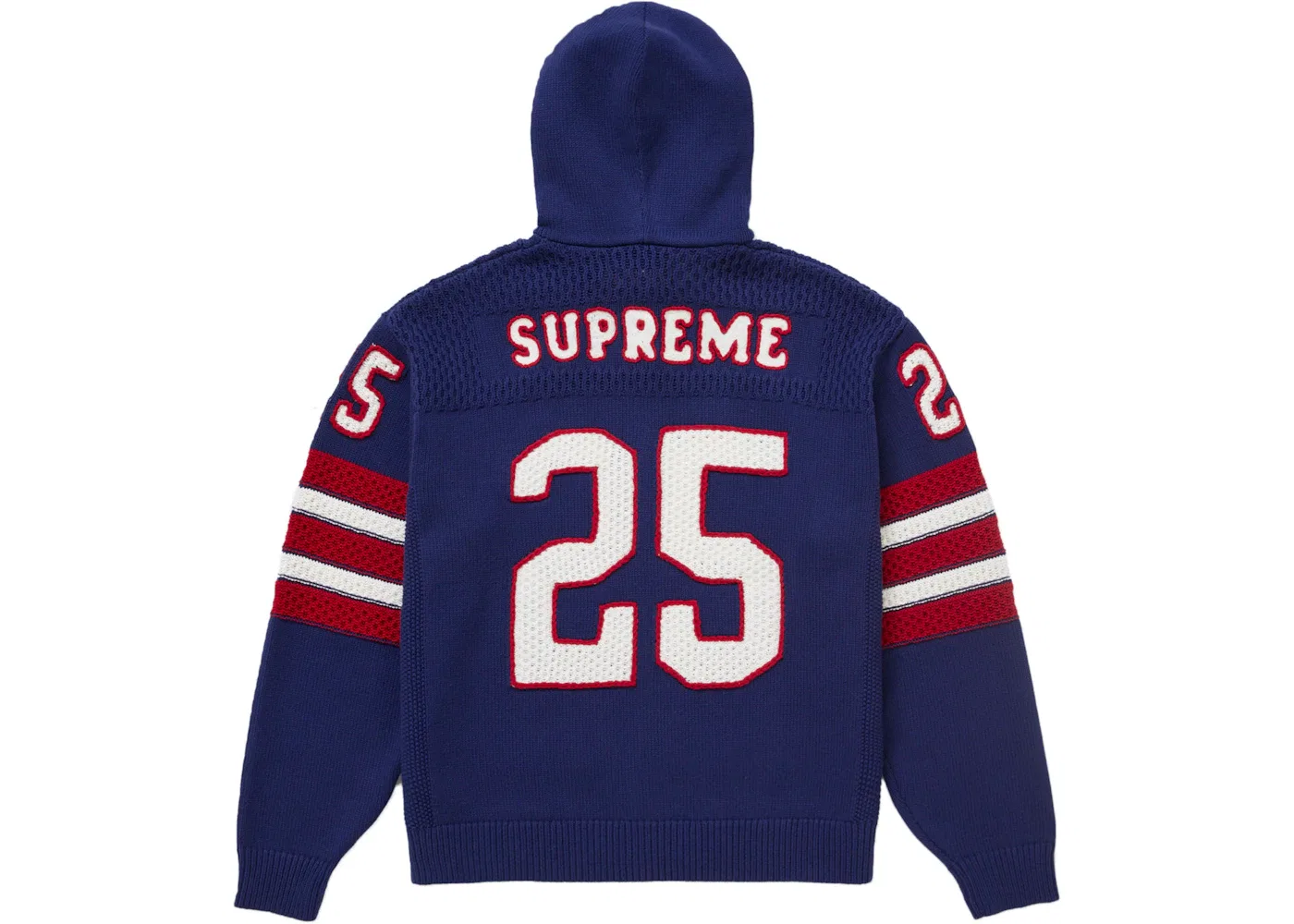 Мужской свитер с капюшоном на молнии Supreme Sweater (FW25), Navy — фото 2