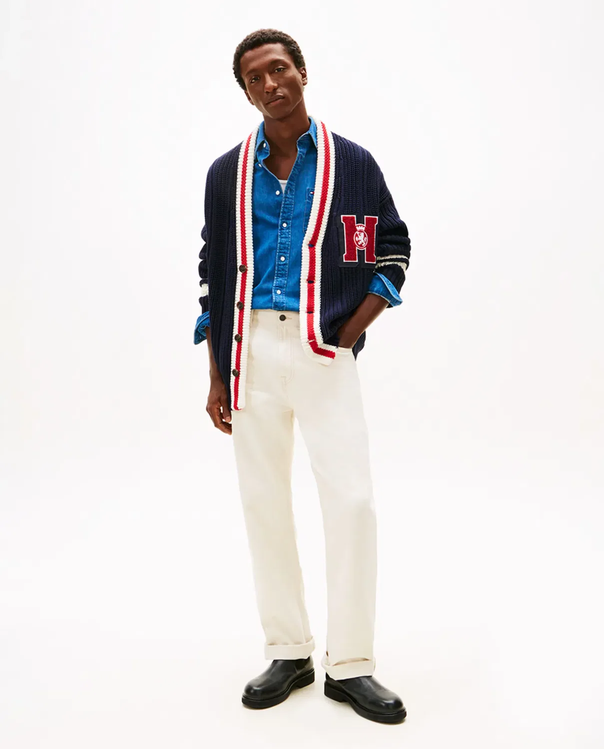 Мужские джинсы relaxed fit River Blanco Tommy Hilfiger, Blanco