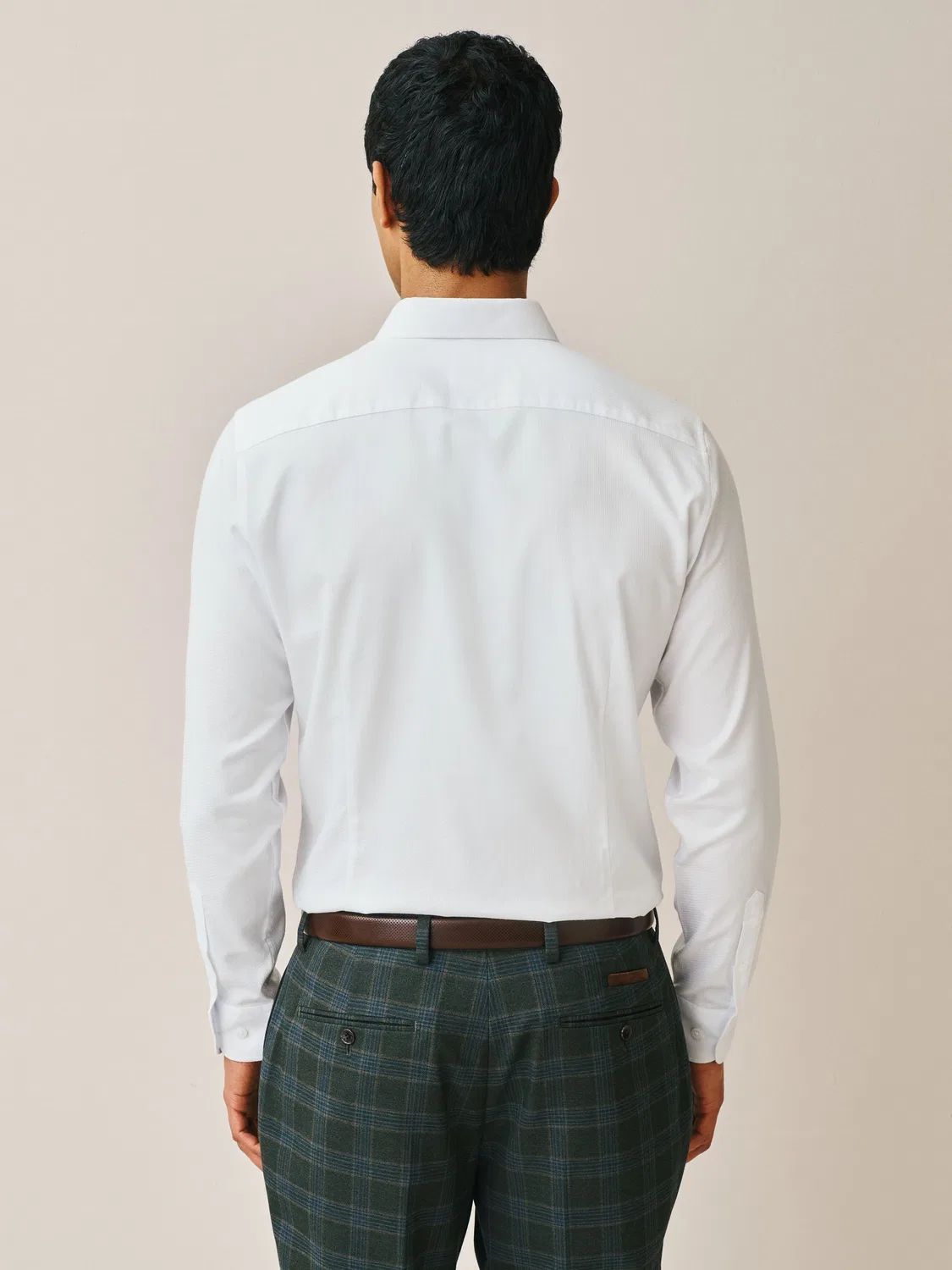 Рубашка с текстурой, Slim Fit, White Next, белый — фото 4