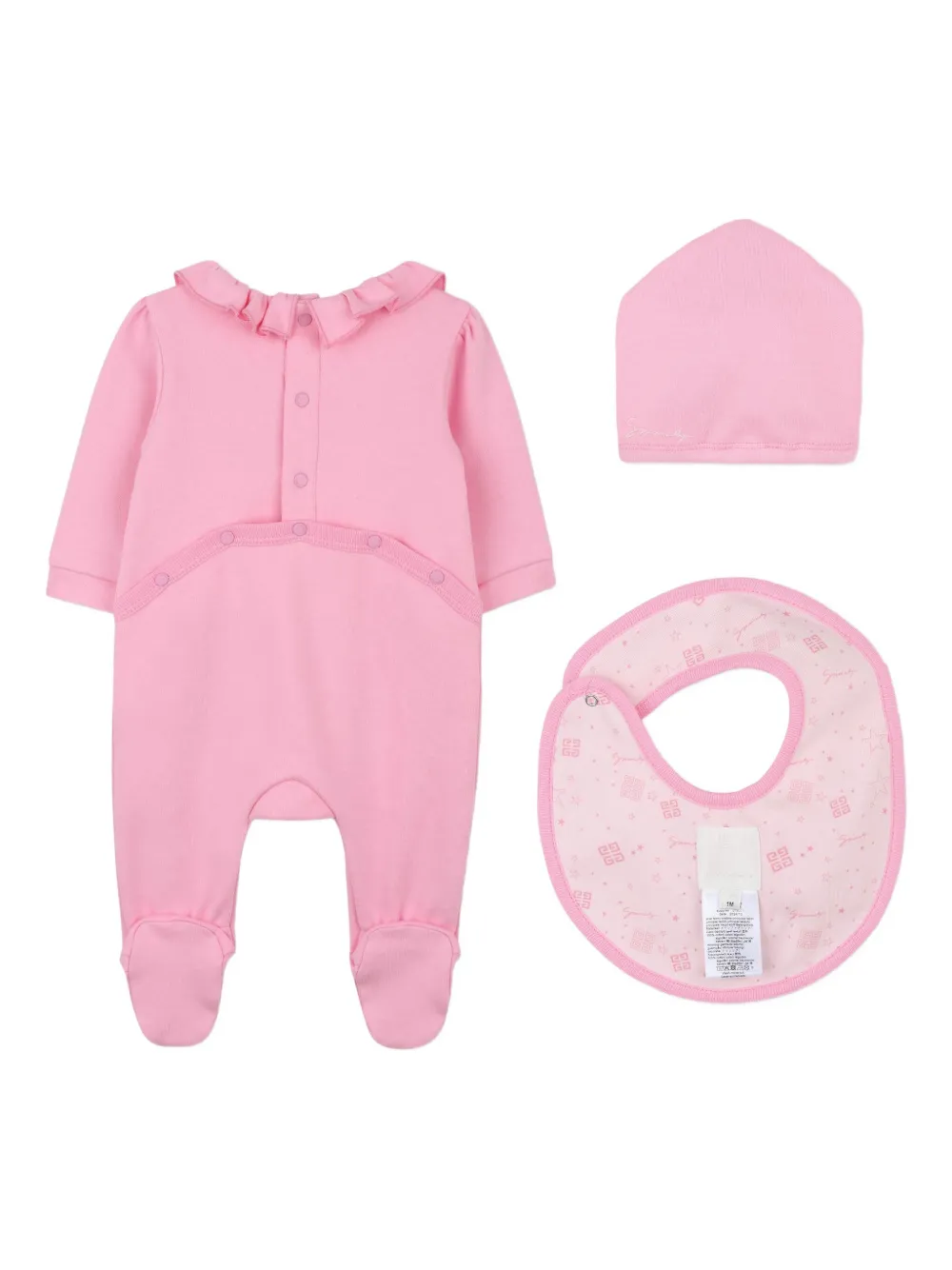 

Комплект из пижамы и шапки с нагрудником Givenchy Kids, розовый