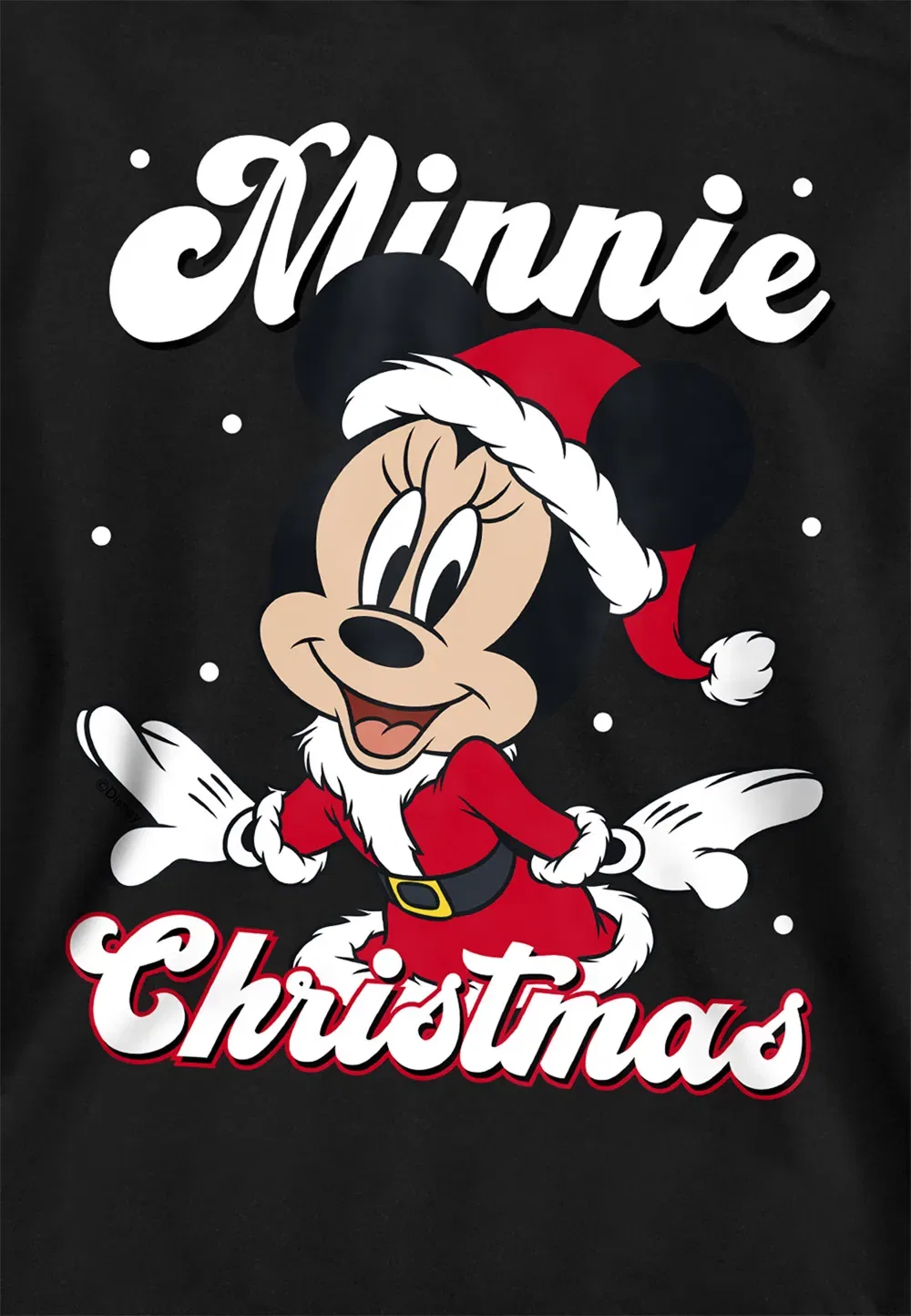 Худи детское Minnie Mouse Santa, черное, Disney, черный — фото 2