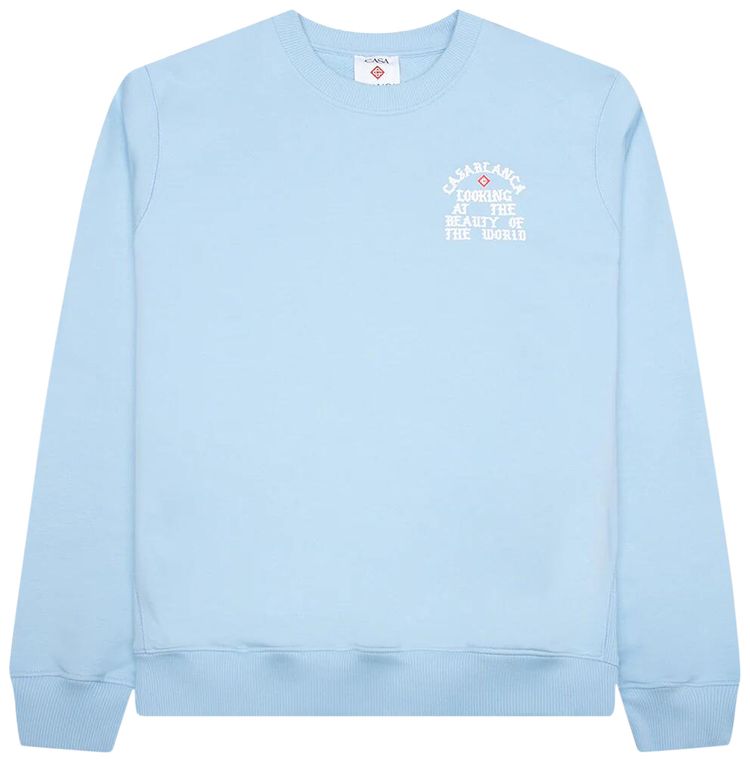 

Толстовка Casablanca Looking At The Beauty Of The World Sweatshirt 'Pale Blue', синий