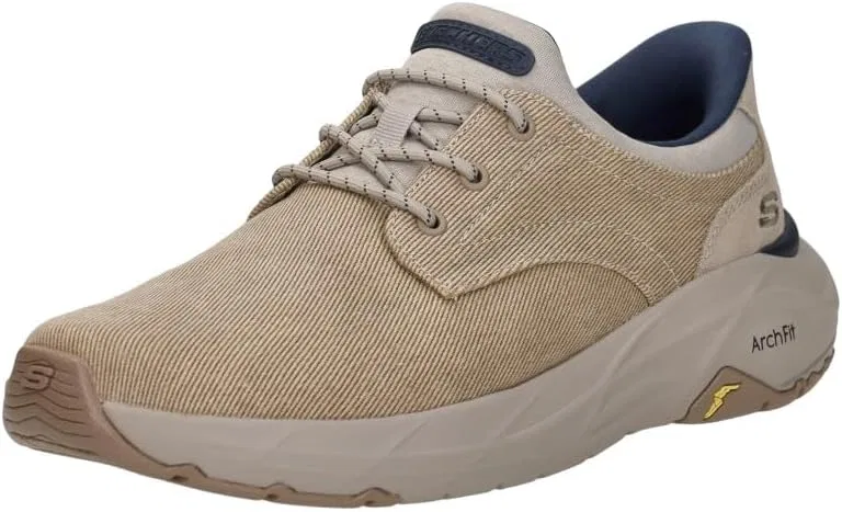 Мужские кроссовки Skechers USA Arch Fit Maverick - Wolfe с круглым носком, холщовой застежкой на шнуровке и эластичным ремешком, Tpe — фото 2