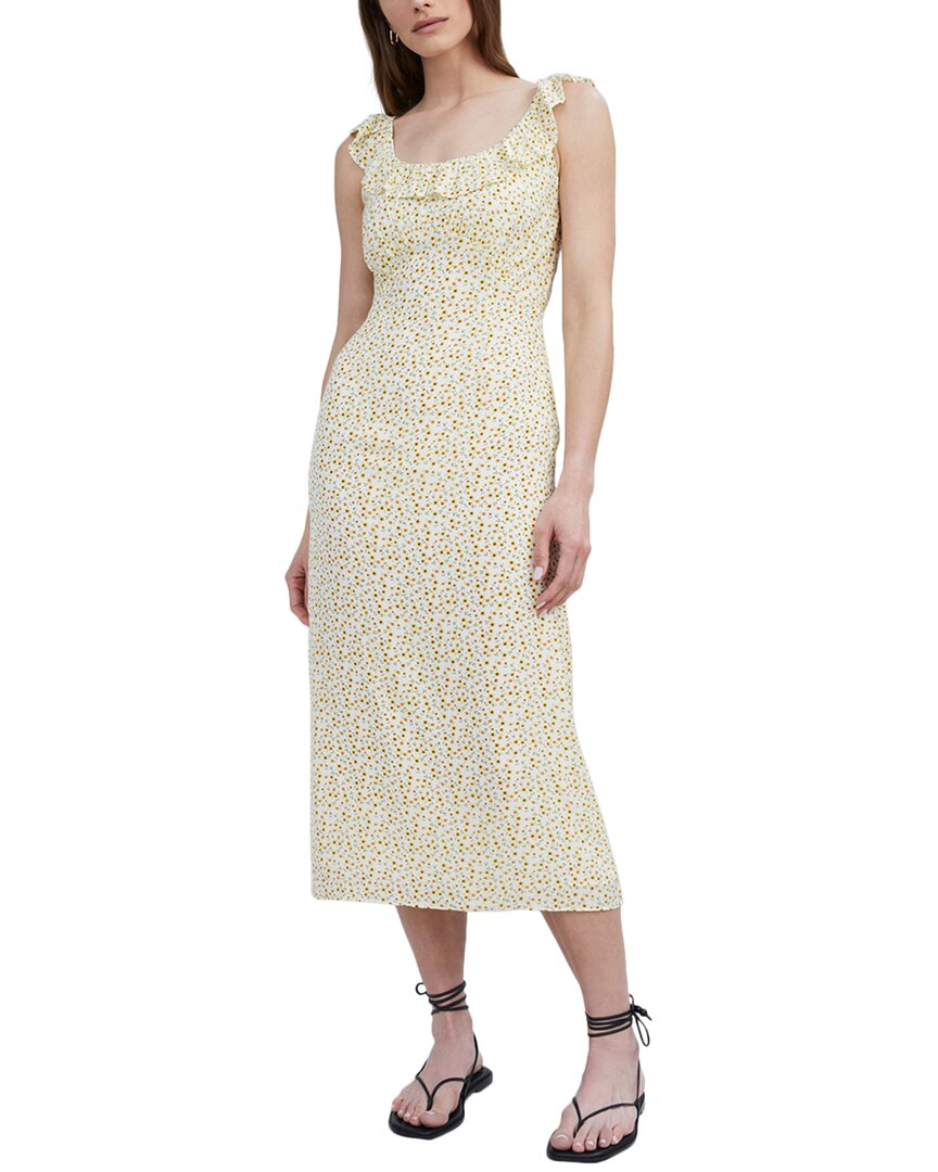 

Однотонное и полосатое платье Aurella Solid & Striped, желтый