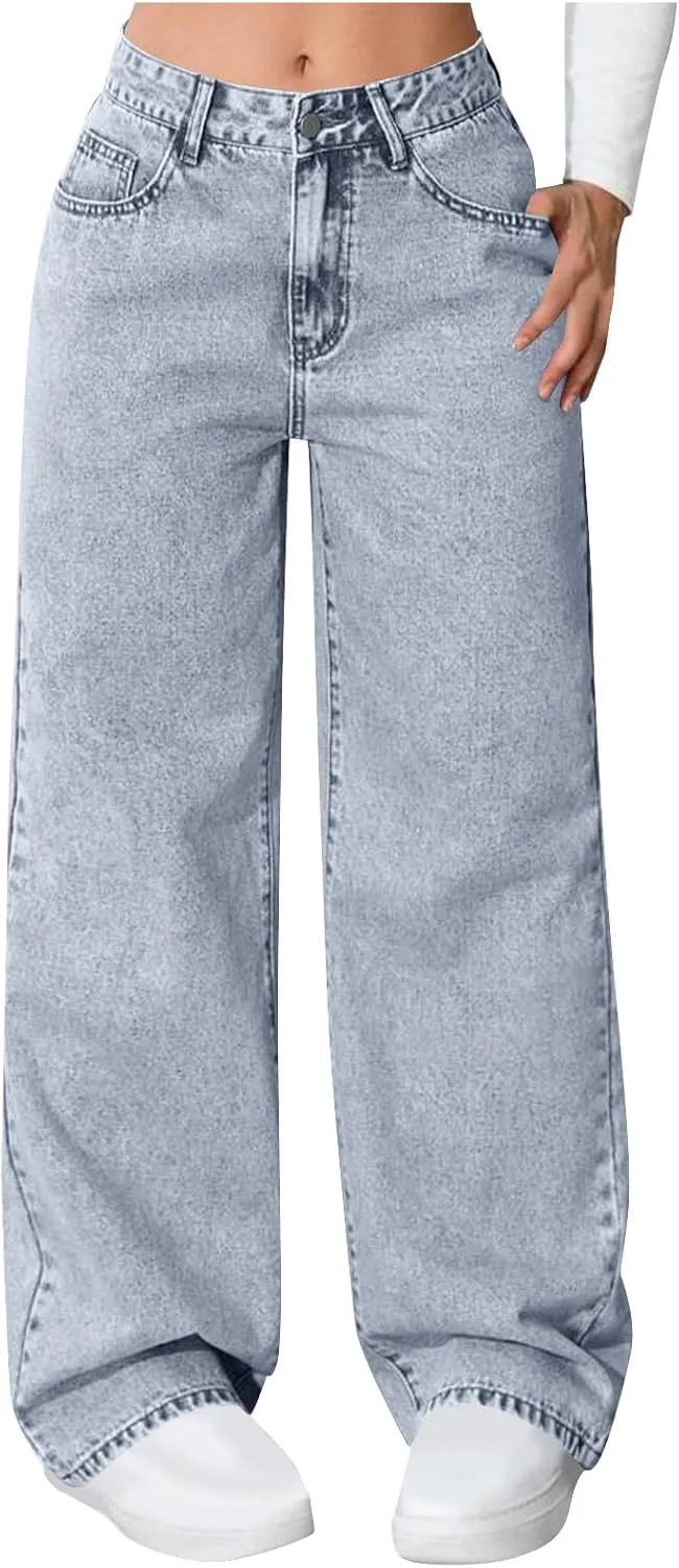 

Женские джинсы Wide Leg с высокой посадкой, Stretchy Wash