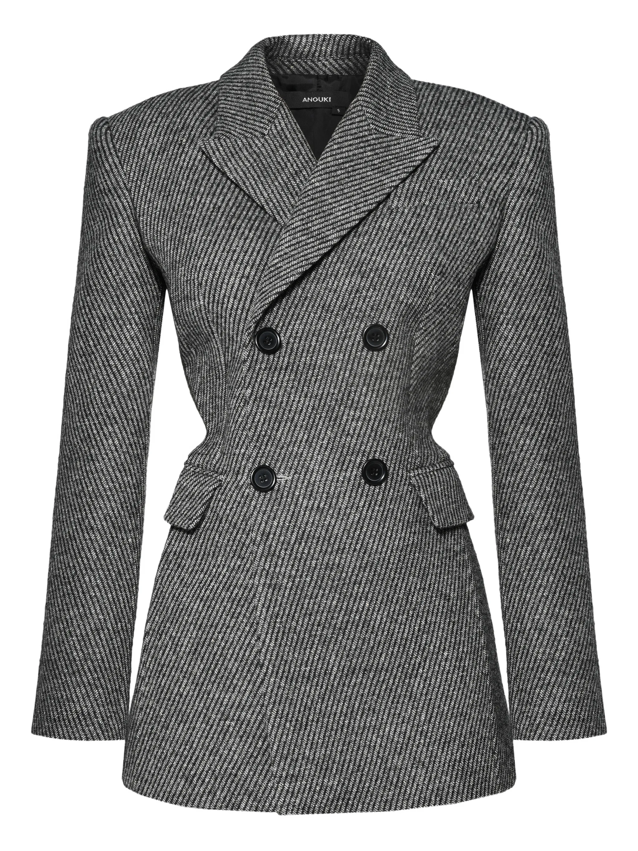 

Двубортный блейзер Anouki, серый