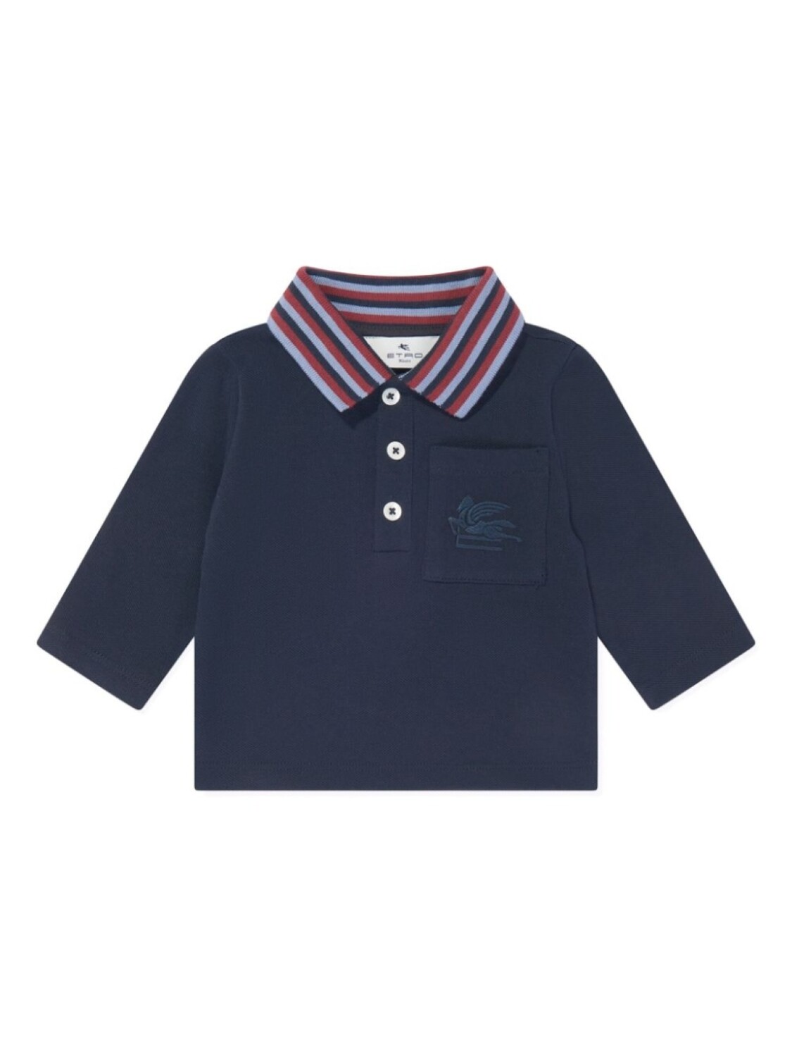 

ETRO KIDS рубашка поло с мотивом Пегаса, синий