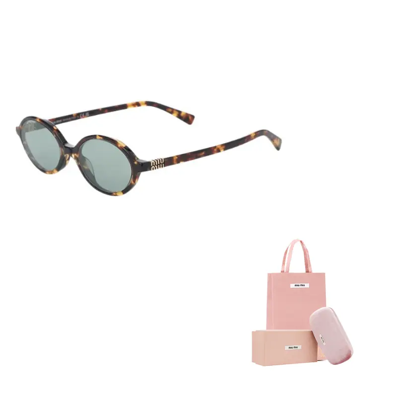 MIU MIU Овальные солнцезащитные очки Unisex Multicolor