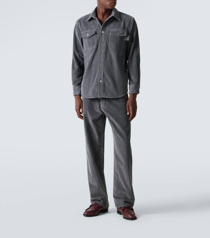 Хлопковая рубашка из вельвета Matt Bottega Veneta, Thunder — фото 2