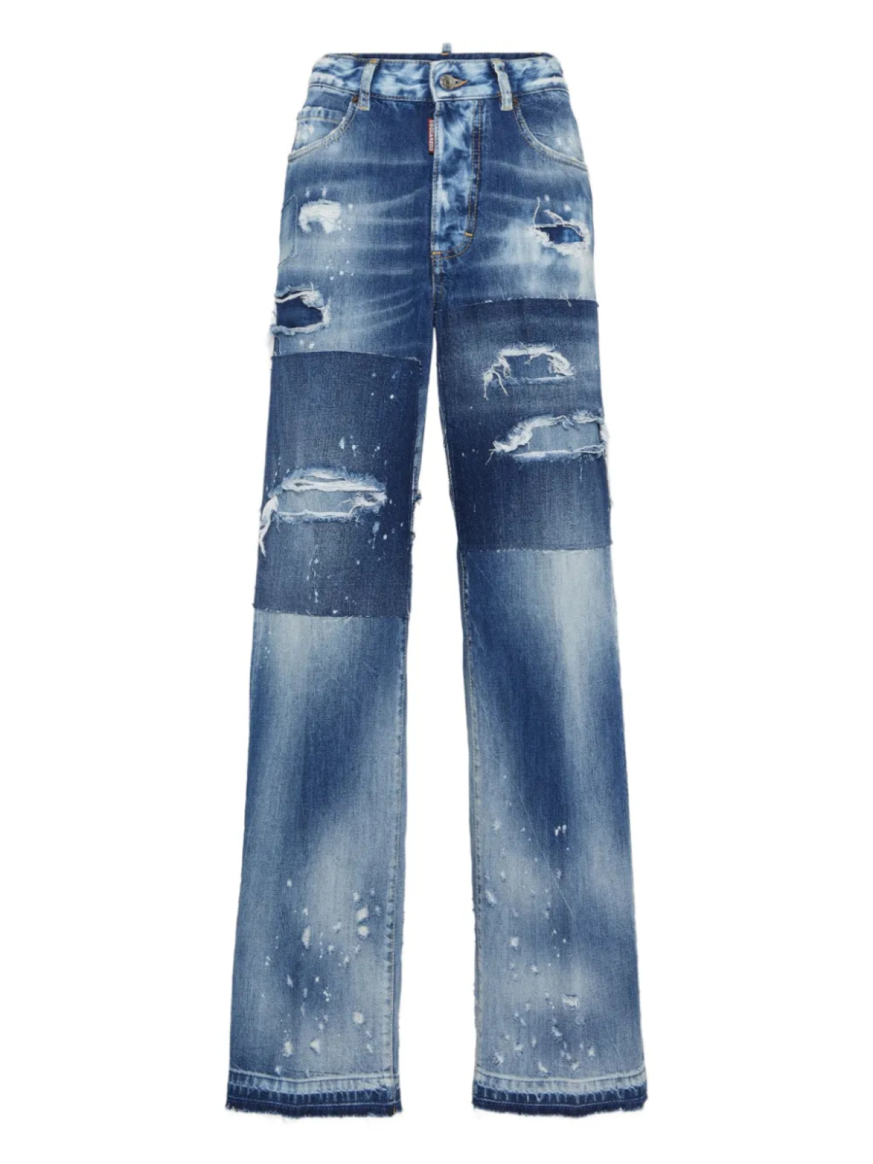 

DSQUARED2 джинсы в технике пэчворк, синий