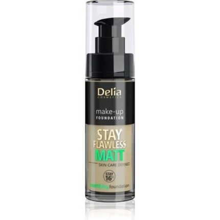 

Delia Cosmetics Матирующая тональная основа Stay Flawless 16H № 406 Cookie 30 мл