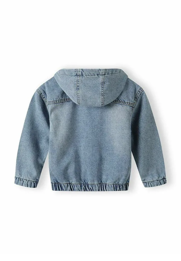 Джинсовая куртка с капюшоном и передним карманом Minoti, Blue Denim — фото 2
