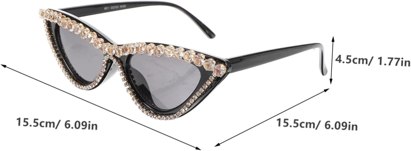 

Солнцезащитные очки GALPADA «Кошачий глаз» со стразами для женщин. Легкие декоративные очки для праздников и повседневной носки. Стильный и прочный дизайн, Multi