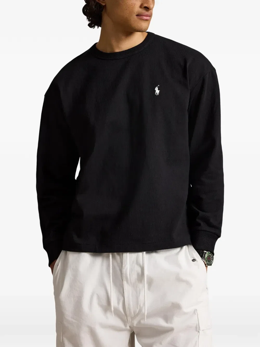 Толстовка с вышивкой POLO RALPH LAUREN, черный — фото 3