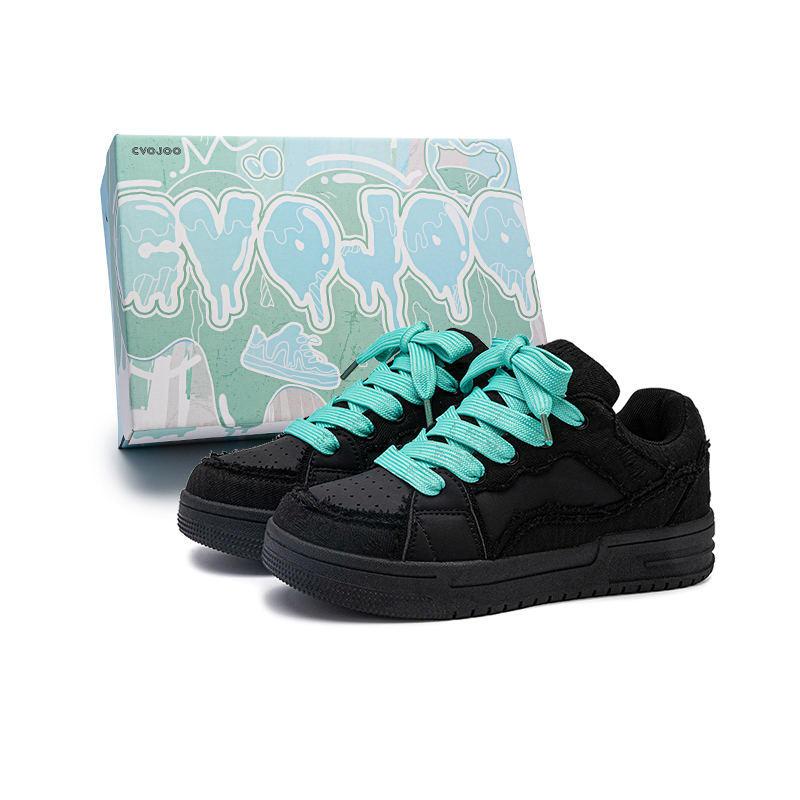 

CVOJOO Скользоустойчивые низкие скейтерские кроссовки унисекс Black Lake Green, цвет Black Lake Green