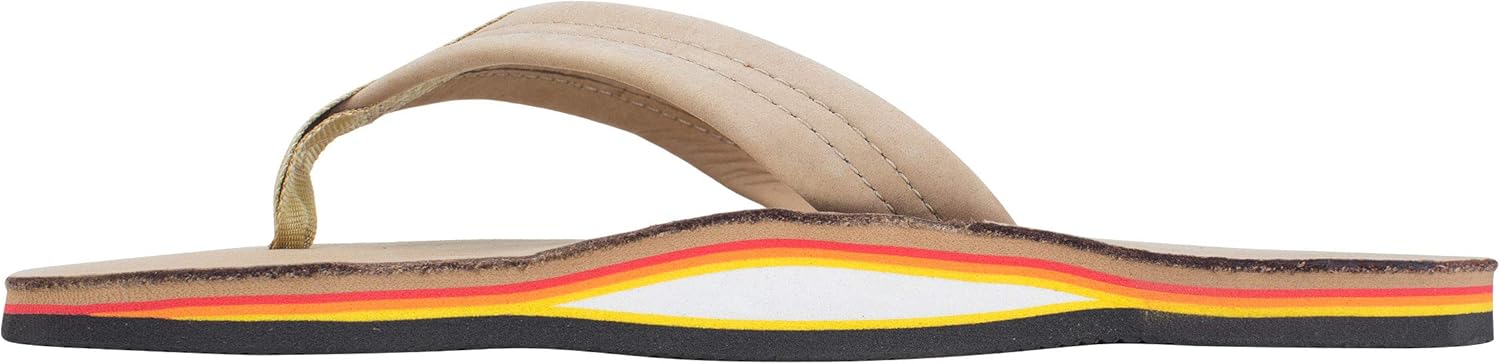 Мужские сандалии Rainbow Single Layer Premier из кожи Rainbow Sandals, Sierra Brown/Rainbow — фото 2