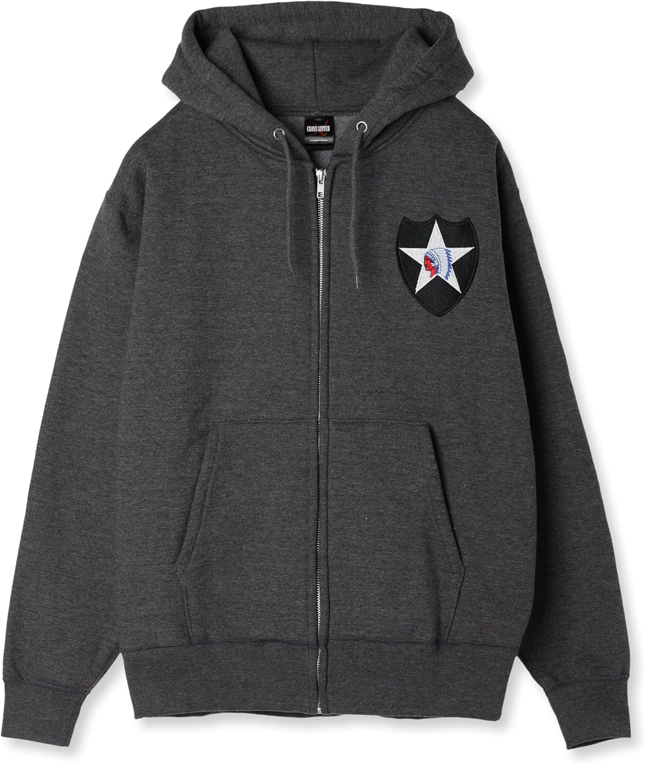 

Толстовка с капюшоном в стиле F, нашивка с гербом армии США, флисовая подкладка, толстовка на молнии, цвет угольно-серый F-Style