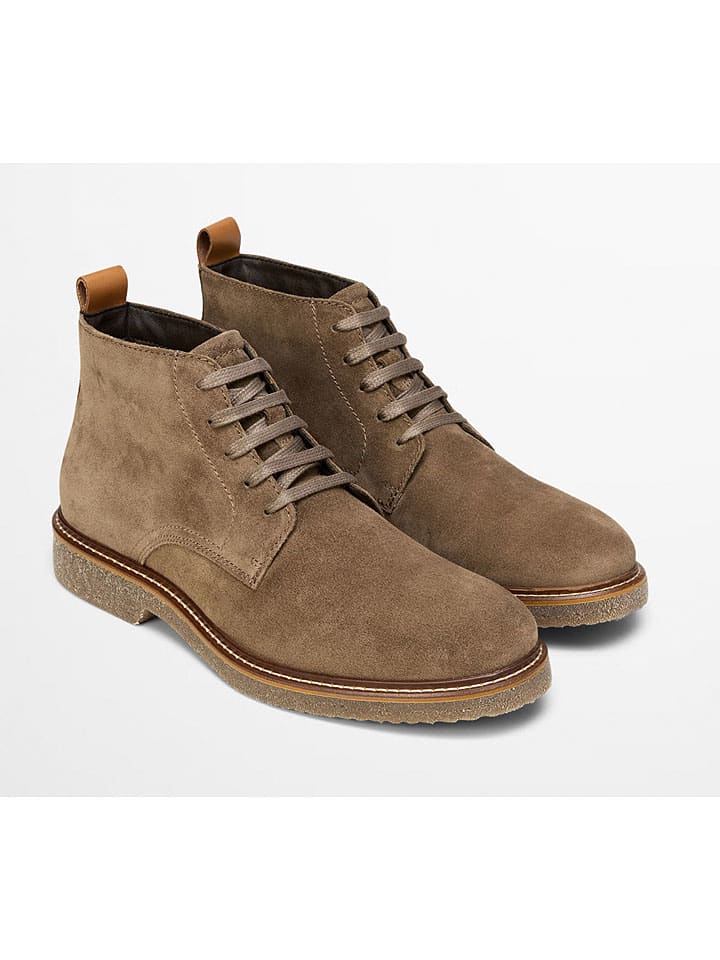 Marc O'Polo Shoes Кожаные туфли на шнуровке "Линус" светло-коричневого цвета — фото 4