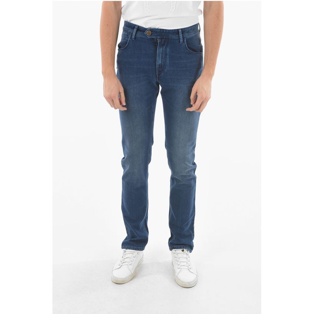 

ID Темные вымытые узкие джинсы Corneliani, Blue
