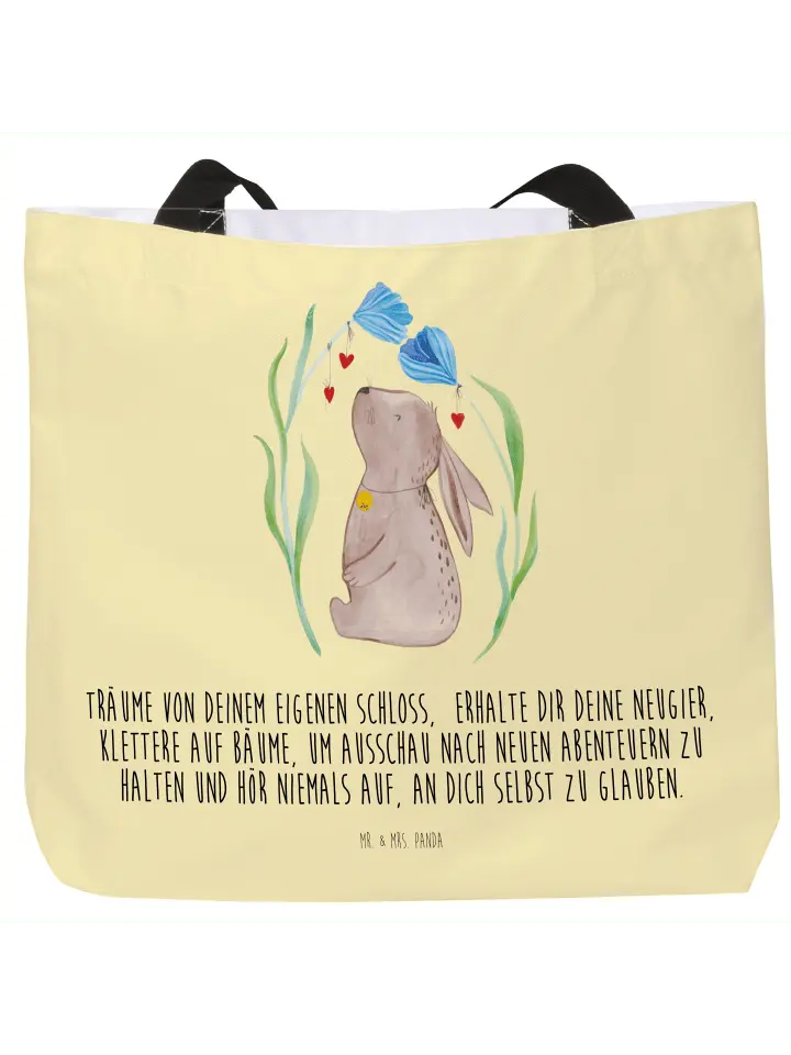 

Шоппер Mr. & Mrs. Panda, желтый пастельный