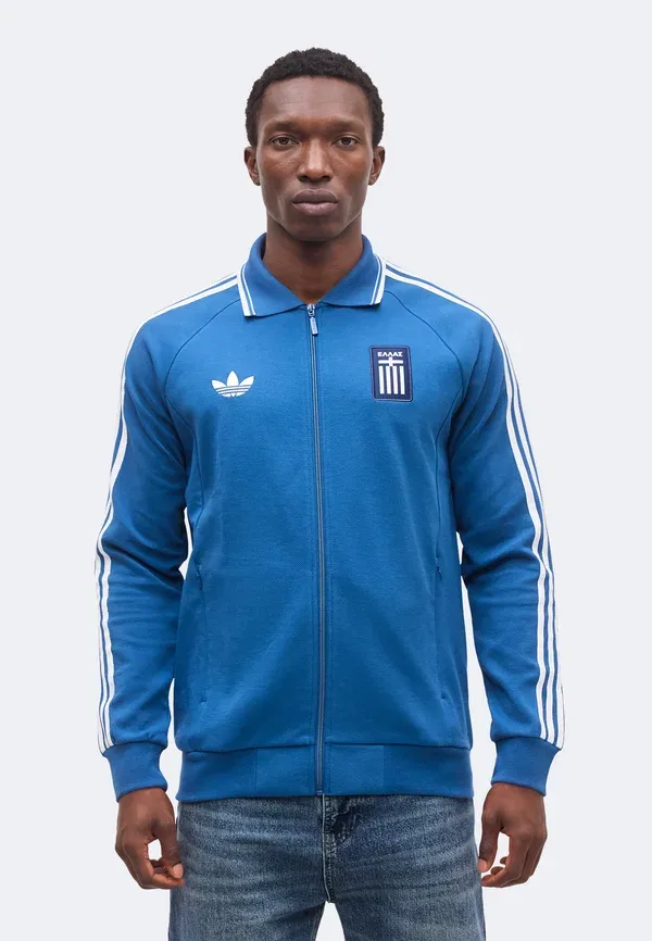 Куртка-олимпийка Adidas Performance Greece away anthem jacket zip up sweatshirt, темно-зеленый