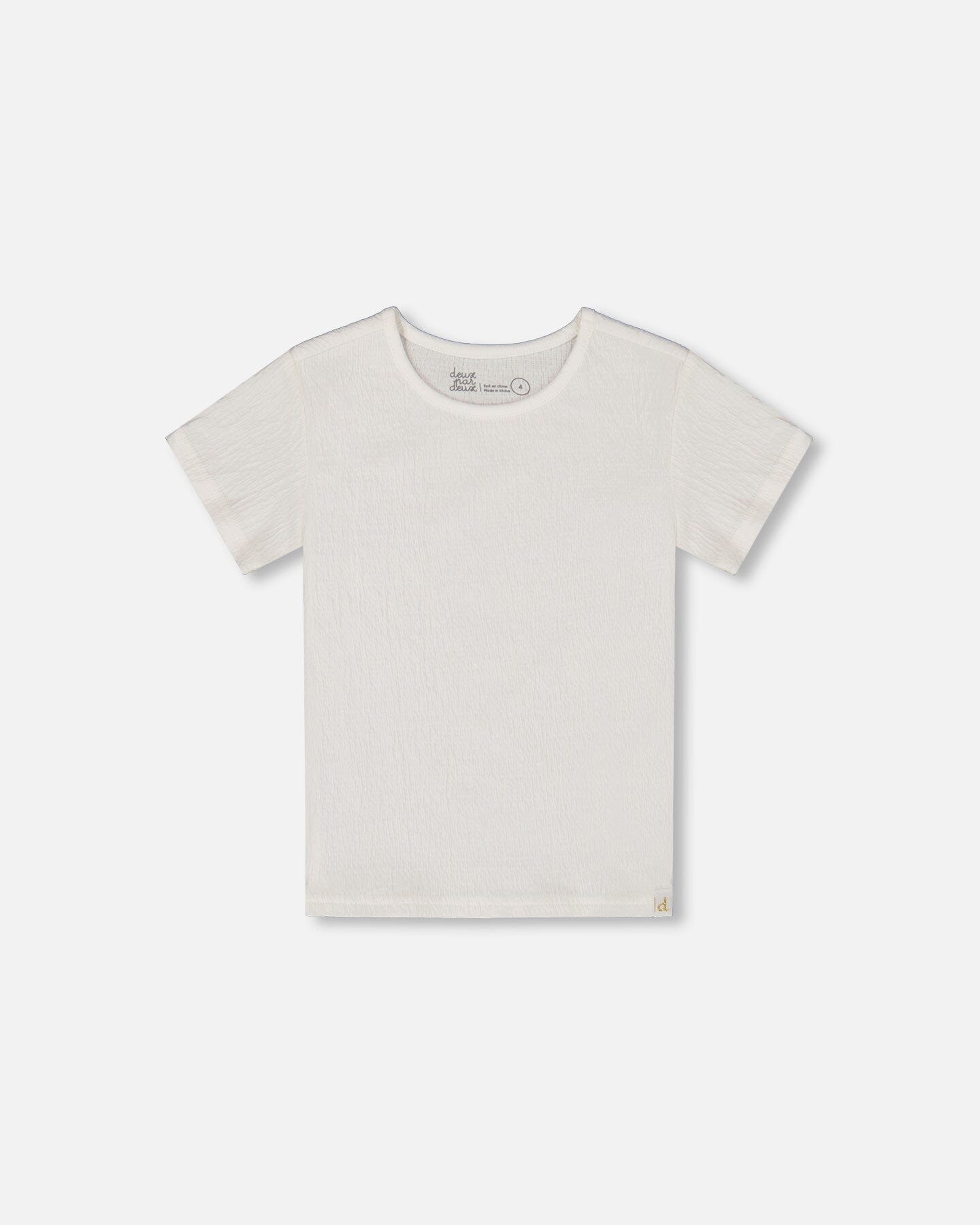 

Топ с короткими рукавами Crinkle White Deux par Deux