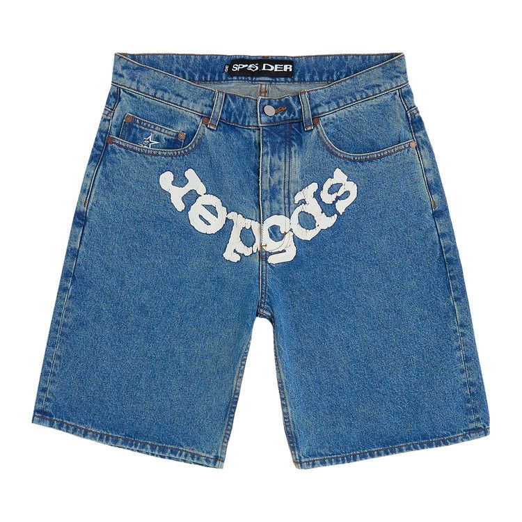 

Шорты Sp5der Og Logo Denim Short, Blue Denim