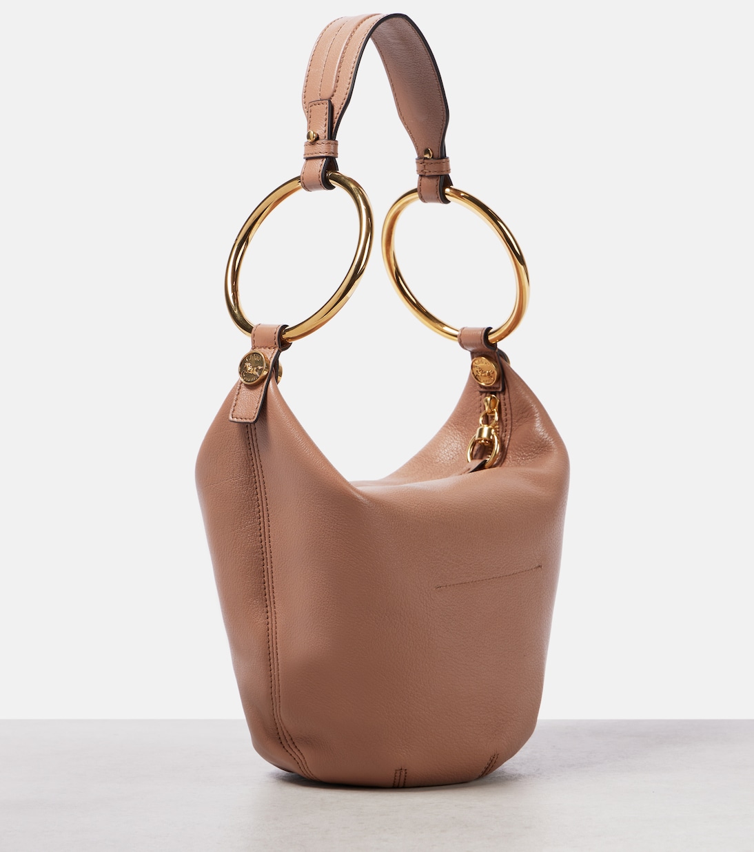Браслет Маленькая кожаная сумка через плечо Chloé, Woodrose — фото 4