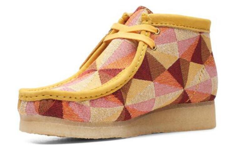 Оригинальные женские повседневные туфли WALLABEE, женские низкие, желтые Clarks — фото 3