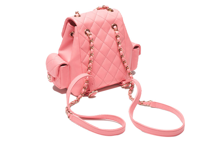 CHANEL Текстурированный блестящий рюкзак из телячьей кожи — фото 3