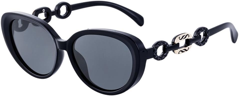 

2027 Сексуальные женские солнцезащитные очки для женщин и мужчин, винтажные панк-очки, модные очки в крупной оправе с цепочкой, защита от УФ-излучения UV400 MTZJH, Black Black