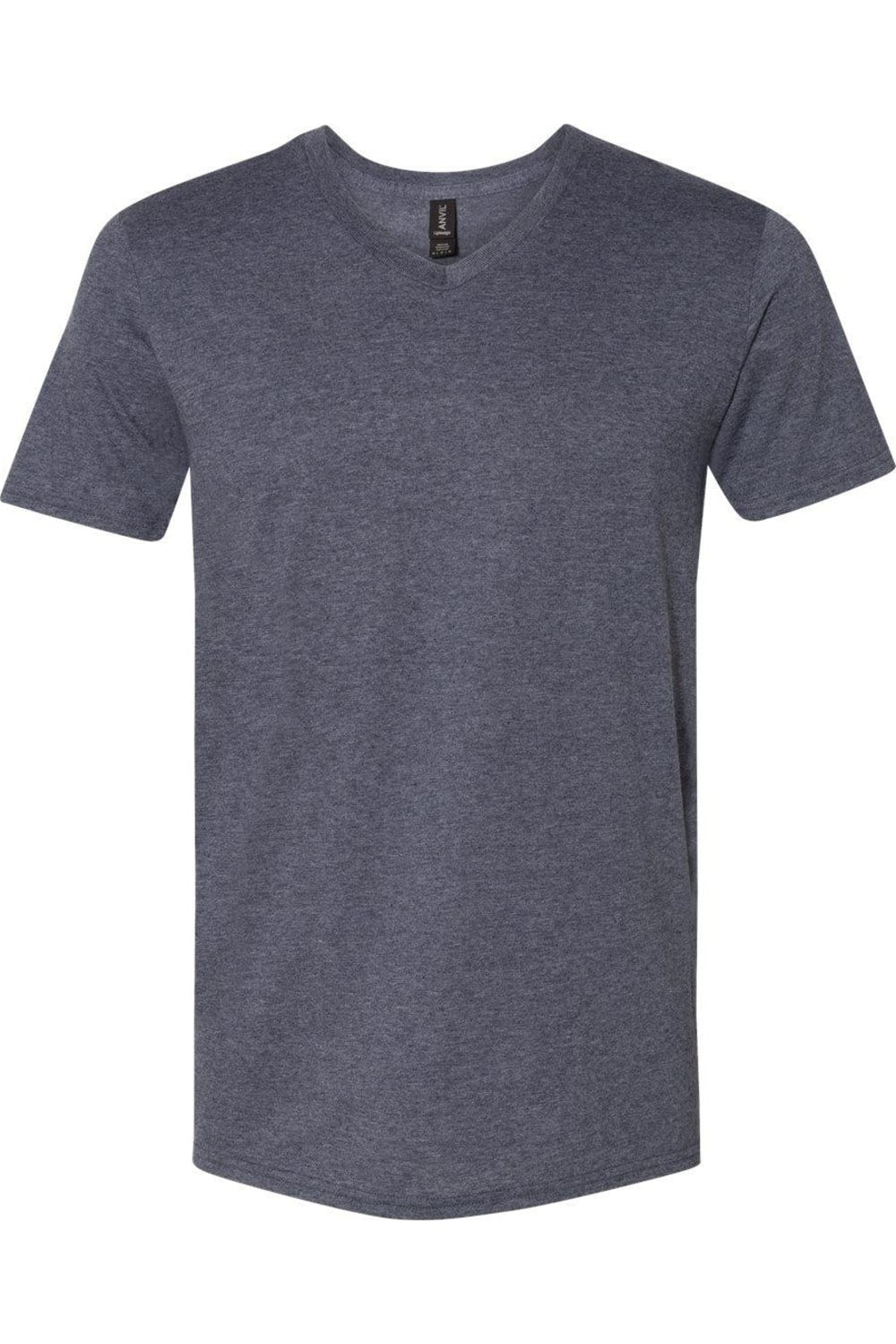 

Легкая футболка Anvil с V-образным вырезом, цвет heather navy