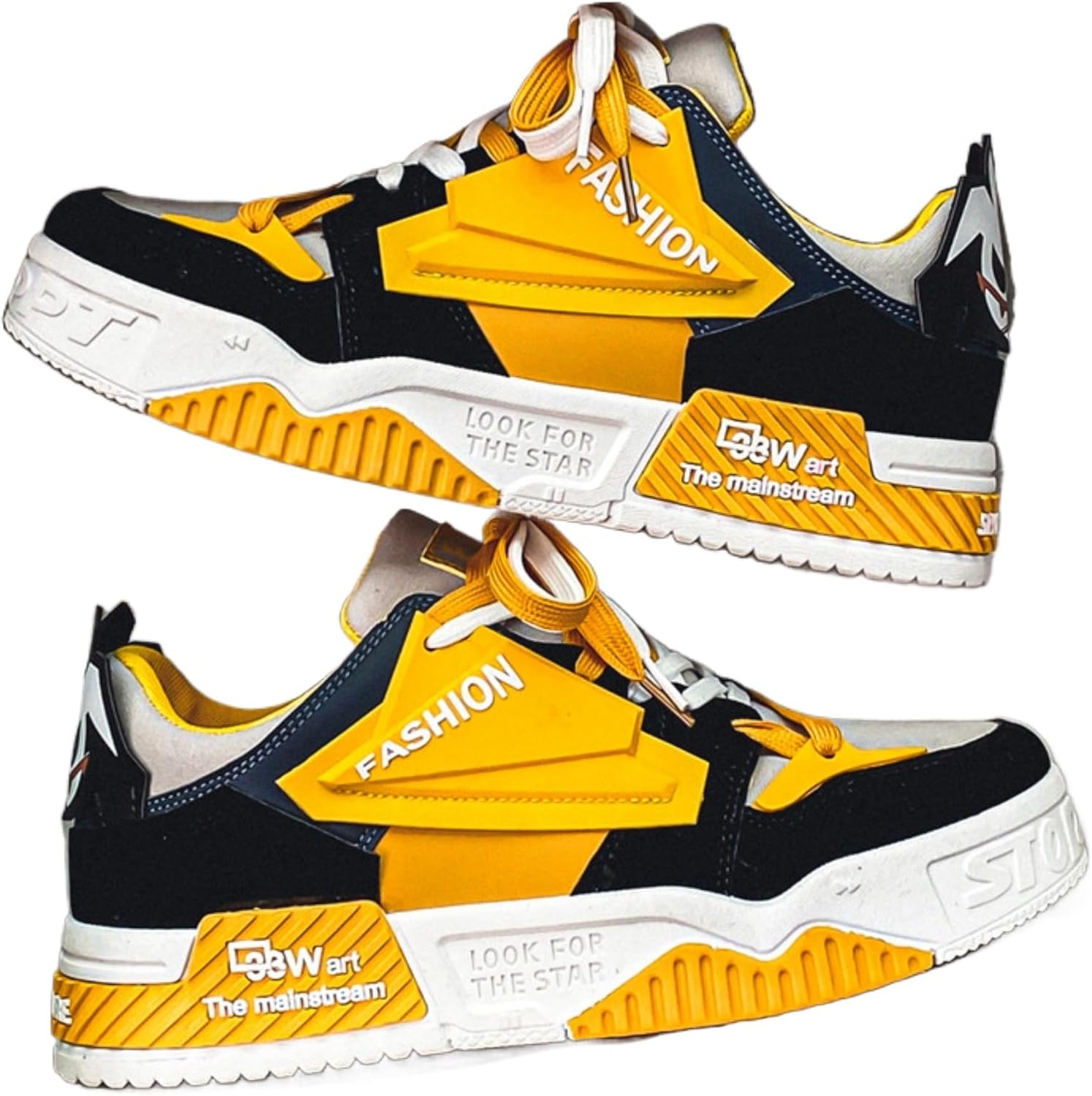 

Мужские модные кроссовки LIAHUIMIO в стиле уличного скейтборда, удобные нескользящие с шнуровкой, повседневные кроссовки для активного отдыха на открытом воздухе, желтый