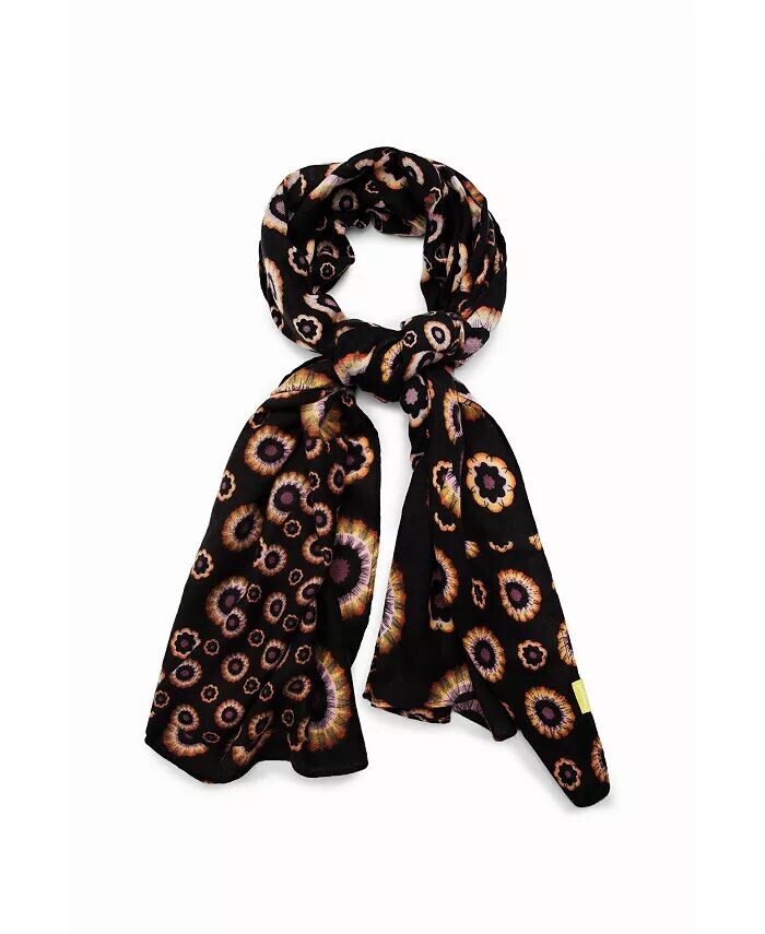 

Женский прямоугольный фуляр с геометрическим рисунком Desigual, оранжевый